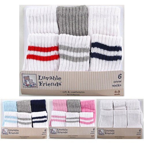6-Pack Crew Socks