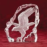 CLEAR GLASS CARVED EAGLE