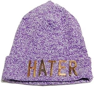 Hater Snapback HATER Gold 3D Letters PURPLE Beanie Cap Hat