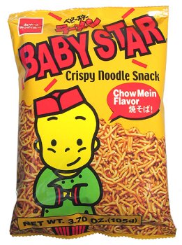 Baby Star - Crispy Noodle Snack (Chow Mein Flavor) 3.7 Oz. by Oyatsu Company