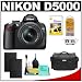 Nikon D5000 Digital SLR Camera w/ 18-55mm VR Lens + Two (2) Spare EN-EL9 Batteries + Case + LCD Protectors + Cleaning Kit