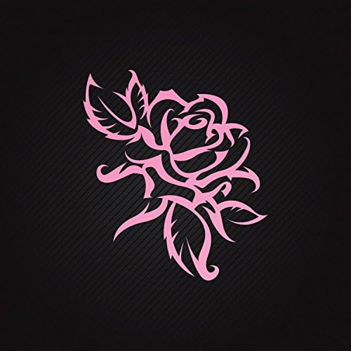 Stickers Decal Rose Weatherproof Motorbike Lasting Activity Permane Pink (7 X 6.14 In)