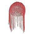Dangly Beeded Head Cover - Red W40S20D