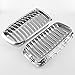 ANZIO Euro Front Center LH & RH Kidney Grille Grill Fit For BMW E38 4 Door Sedan 740i 740iL 750iL 95 96 97 98 99 00 01 (Chrome Black)