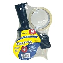 Intertape 2892 Carton Sealing Tape with Pistol Grip Dispenser 1.89-Inches x 54.5-Yards, 2-Mil, 2-Rolls
