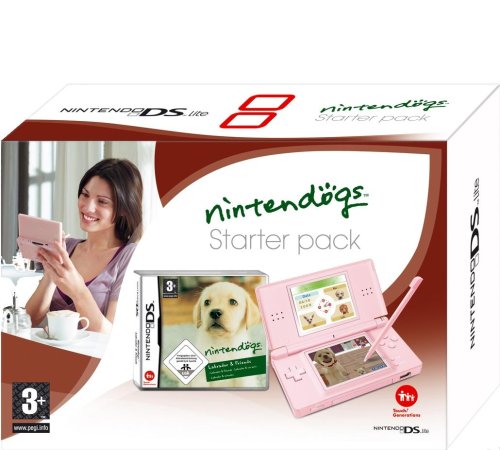 Childrens Toyshop   : Console DS lite rose + Nintendogs labrador et ses amis