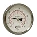 Winters TSW Series Aluminum Dual Scale Hot Water Thermometer, Dial Type, 2-1/2" Dial, 1/2" NPT Center Back Mount, 30-250 F/C Range