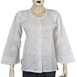 Top Women's Clothing Kurti Clothes in India Chikan Embroidery Size S (ctop490)