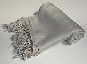 Pashmina Scarf Shawl Wrap Throw Silver