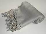 Pashmina Scarf Shawl Wrap Throw Silver