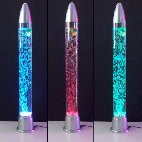 LED Illuminated Bubbling Rocket Water Lamp (Multicolor) (33