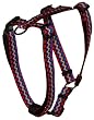 Hamilton COLOR WEAVE 1" Adjustable Nylon Dog Harness, Black Weave, Large (18"-26" chest)