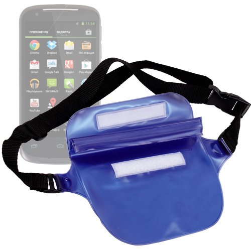 DURAGADGET "Travel" Blue Waterproof Waist Bag / Dry Case With Adjustable Waist Strap For Gigabyte Gsmart G1345 / G1315 / G1317D / G1310 / G1342 / G1355 / G1362 / GS202