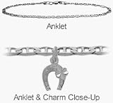 Silver Good Luck Horseshoe Charm Flat Gucci Anklet