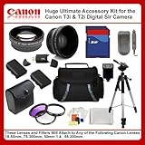 Huge Ultimate Accessory Kit for the Canon T3i & T2i Digital Slr Camera.the  ....