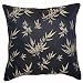 Decorative Handmade Silky Black & Gold Cushion Cover / Pillow Sham - Chinese Bamboo Leaves Design