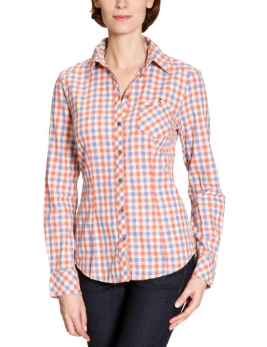 MUSTANG Jeans Damen Bluse, kariert 4367-4882-735, Gr. 34, Orange (burnt sienna) Preisvergleich