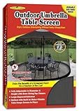 IMAGE OF Garden Creations JB5677 Outdoor 7.5-Foot Umbrella Table Screen, Black