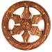 Big Captains Wheel Wood Key Holder In Brass Work