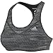 adidas Women's Techfit Bra, Black/Print/Matte Silver, Large