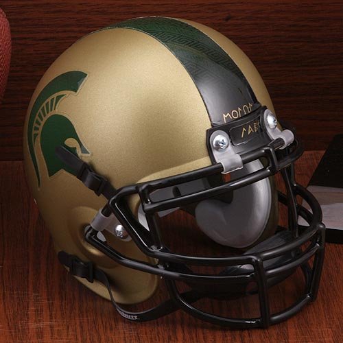 NCAA Michigan State Spartans Collectible Alt 1 Mini Helmet, Gold