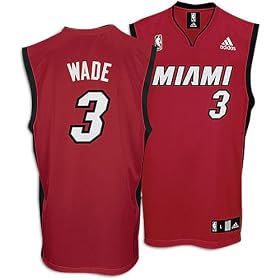 Dwyane Wade Red adidas NBA Replica Miami Heat Jersey