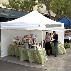 10' x 10' Commercial E-Z UP Instant shelter with 4 zippered sides