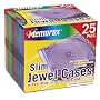 Memorex CD/DVD Slim Jewel Cases (Assorted Colors, 25-Pack) Memorex CD/DVD Slim Jewel Cases (Assorted Colors, 25-Pack)