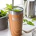 Healthy Human Stainless Steel Tumbler with Straw & Lid | Splash Proof Insulated Travel Cup | Eco-Friendly Coffee Tumblers | Water Cups with Straws Cleaner and Splash Proof Lids (20oz, Nat. Wood)