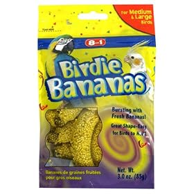 8in1 Birdie Bananas -Medium and Large Birds, 3-Ounce by 8 in 1