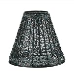 Crystorama 3SH Beaded Mini Shade, Bead/Lace - Black Finish