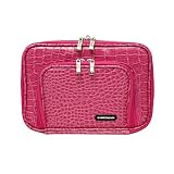 Amazon's Kindle 2 International CaseCrown Double Memory Foam Carrying Case with Front Pocket (Alligator Hot Pink)