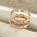 FM42 Triple Row Clear Crystal Crossover Cocktail Wide Ring R123