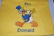 Embroidered Yellow T with Donald Duck Making Music Adult-M