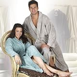 Turkishtowels Bamboo Bathrobe Collection 65% Bamboo 35% Combed Egyptian Cotton Made in Turkey (Sandstone)