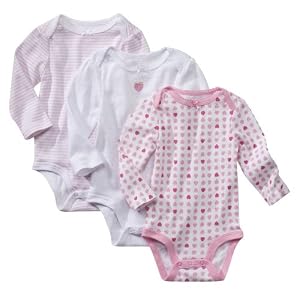 Circo® LS Bodysuit 3pk - Pink