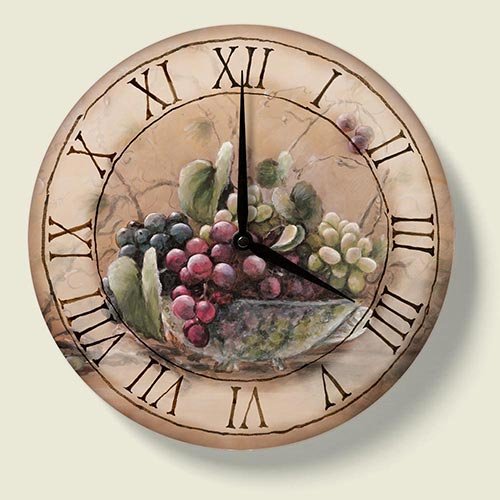 Grapevine Breeze Vineyard Grape Kitchen Wall Clock