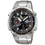 Casio Mens EFA131D-1A4V Silver Stainless-Steel Quartz Watch with Black Dial