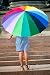 Frankford Multi Color Rainbow Golf Umbrella