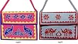 Embroidered Flap File Bags 2 Pieces Set Women Handcrafted Casual Accessoriers