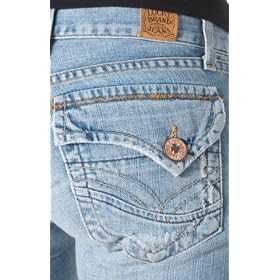 Lucky Brand Lil Maggie Jeans Women's Jeans 10/30 Long Ol Peninsula Wash - 7W10055 O5S/460 - Flare Leg - Ultra Lowrise - Button Fly - Slim Fit
