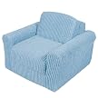 Kids Straight-Back Chenille Sleeper Chair