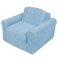 Kids Straight-Back Chenille Sleeper Chair