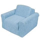 Kids’ Straight-Back Chenille Sleeper Chair