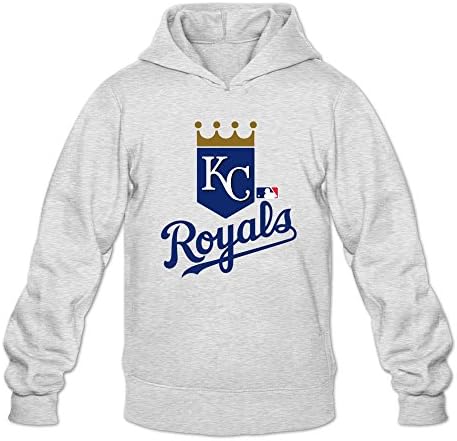 SHFL Men Kansas City Royals MLB Classic Team Logo Hoodie Ash XL