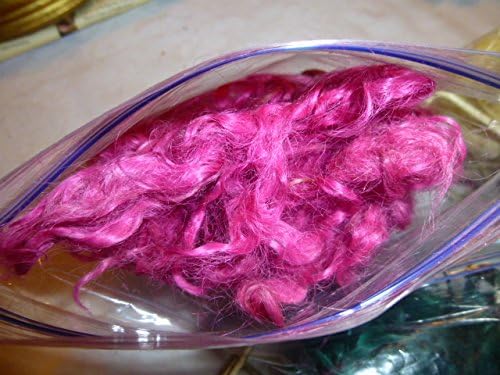 Magenta Pink Mohair Locks Fiber Doll Hair Crafting Wig Hair