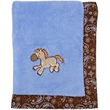 Trend Lab Cowboy Baby Framed Receiving Blanket, Blue