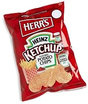 Herr's Potato Chips, Heinz Ketchup, 1-Ounce Bags (Pack of 42)