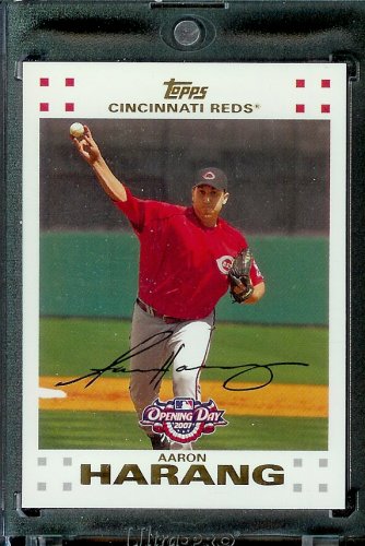 2007 Topps Opening Day #128 Aaron Harang Cincinnati Reds - Mint Condition - Shipped in Protective Display Case !