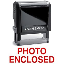 PHOTO ENCLOSED Red Stock Self-Inking Rubber Stamp